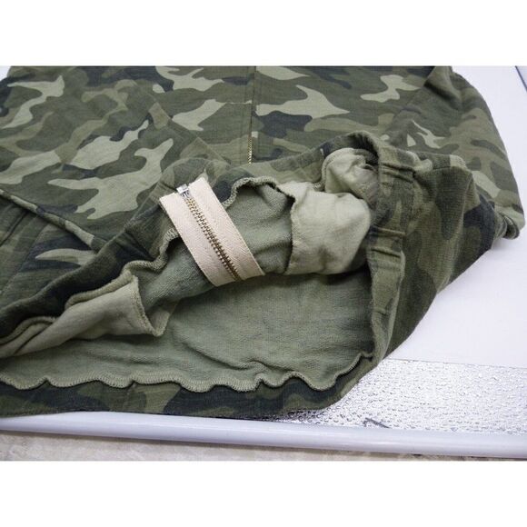 Monrow Women’s Urban Zip Up Cropped Hoodie in Light Olive, S - Picture 10 of 11